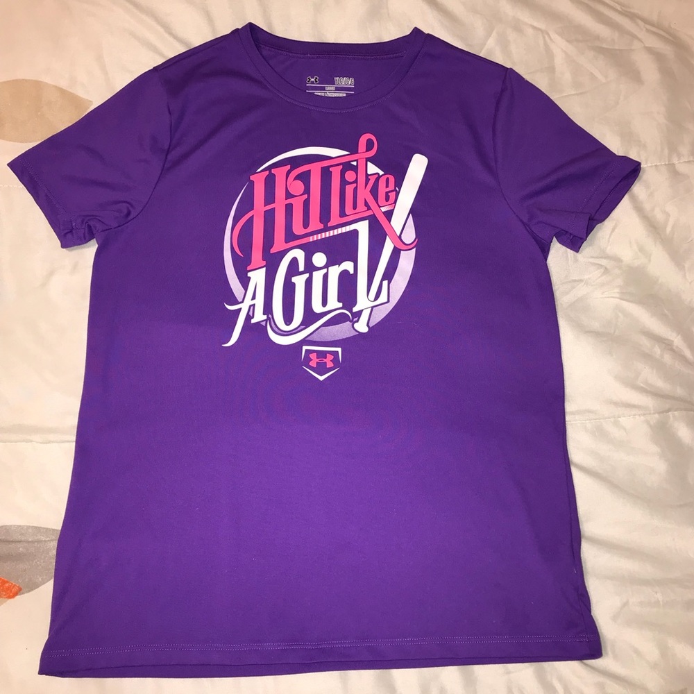 Bundle! Under Armor Girls Fastpitch T-shirts.